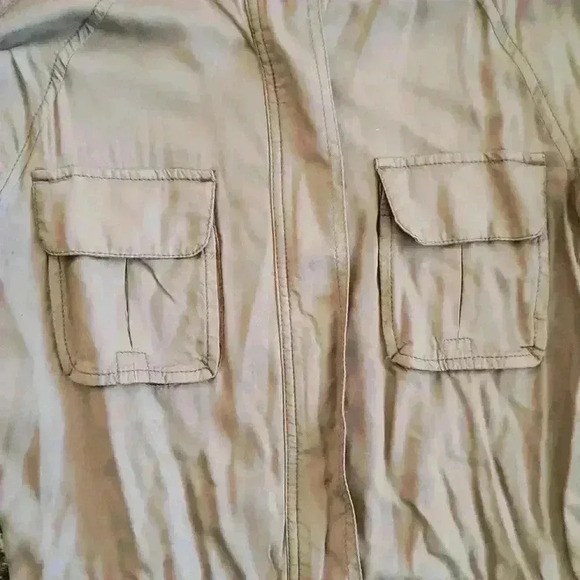 American Eagle Outfitters Military Green Lightweight Bomber Jacket Small - Picture 2 of 8